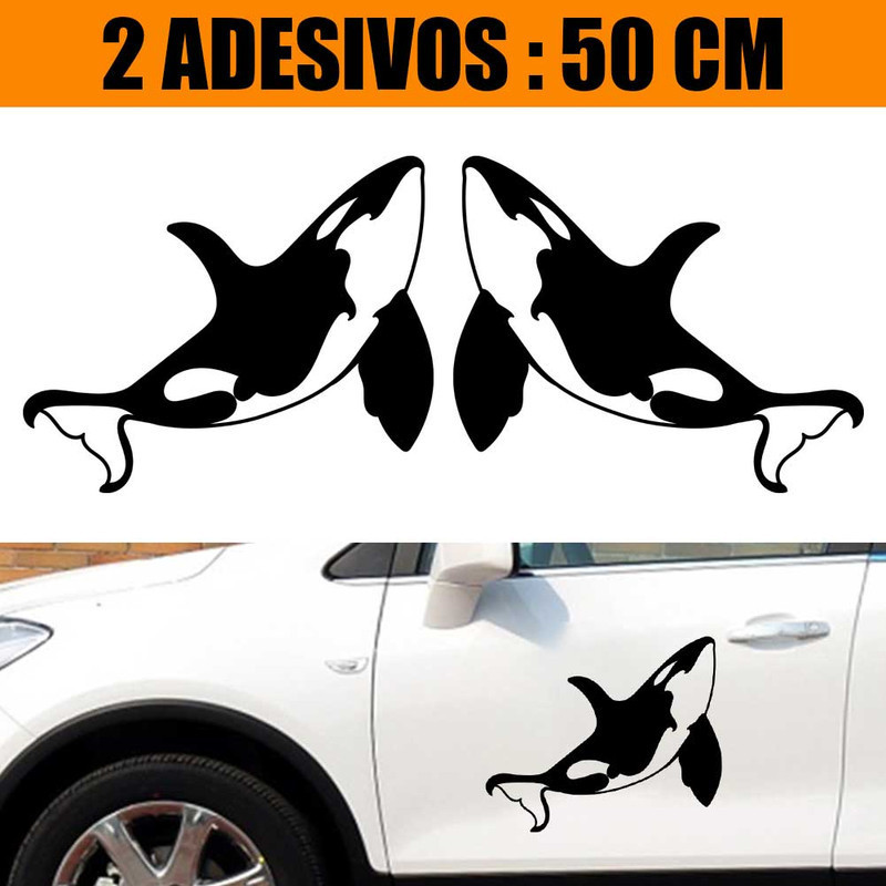 Kit Adesivos Carro Caminhão 2 Lados - Orca Selvagem Art