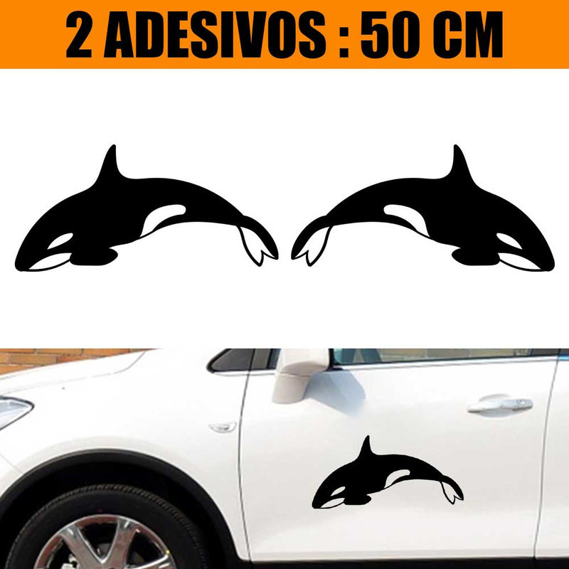 Kit Adesivos Carro Caminhão 2 Lados - Orca Free Willy