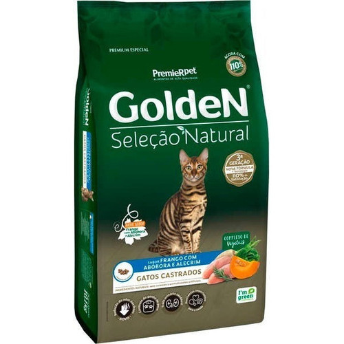 Golden Seleção Natural Castrados Gato Abóbora 10kg - Pets