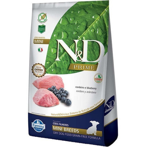 N&D Prime Cães Filhote Mini Cordeiro Blueberry 10kg