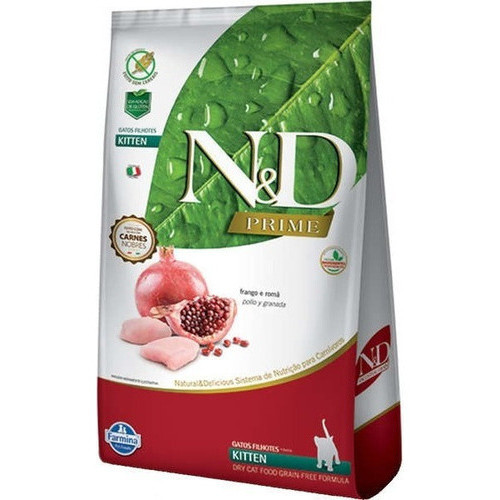 N&D Prime Gato Filhote Frango Romã 7,5kg em Oferta na Shopee