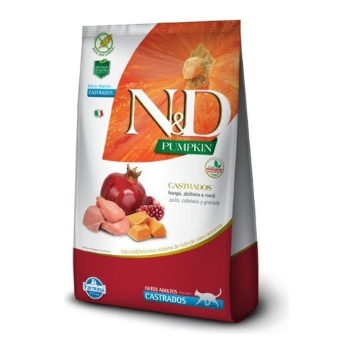 N&D Pumpkin Gato Castrado Frango Abóbora 7,5kg em Oferta na Shopee
