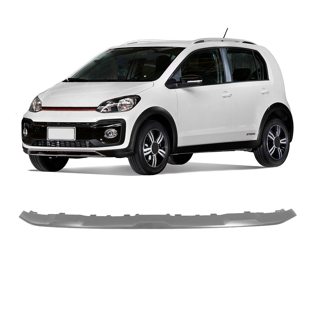 Aplique Inferior Spoiler Parachoque Dianteiro Up! Xtreme 2020 2021 Prata
