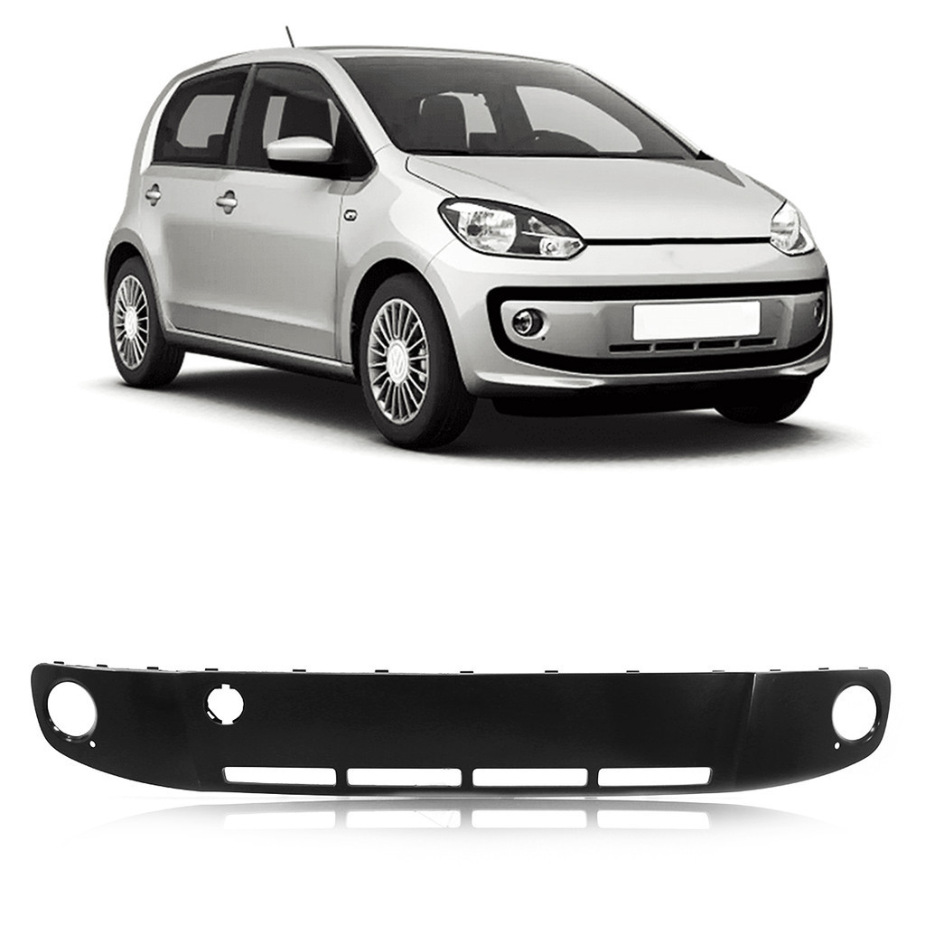 Aplique Moldura Grade Up! Tsi 2014 2015 2016 2017 Parachoque Dianteiro Preto com Furo Milha - Spare Parts and Accessories for Vehicles