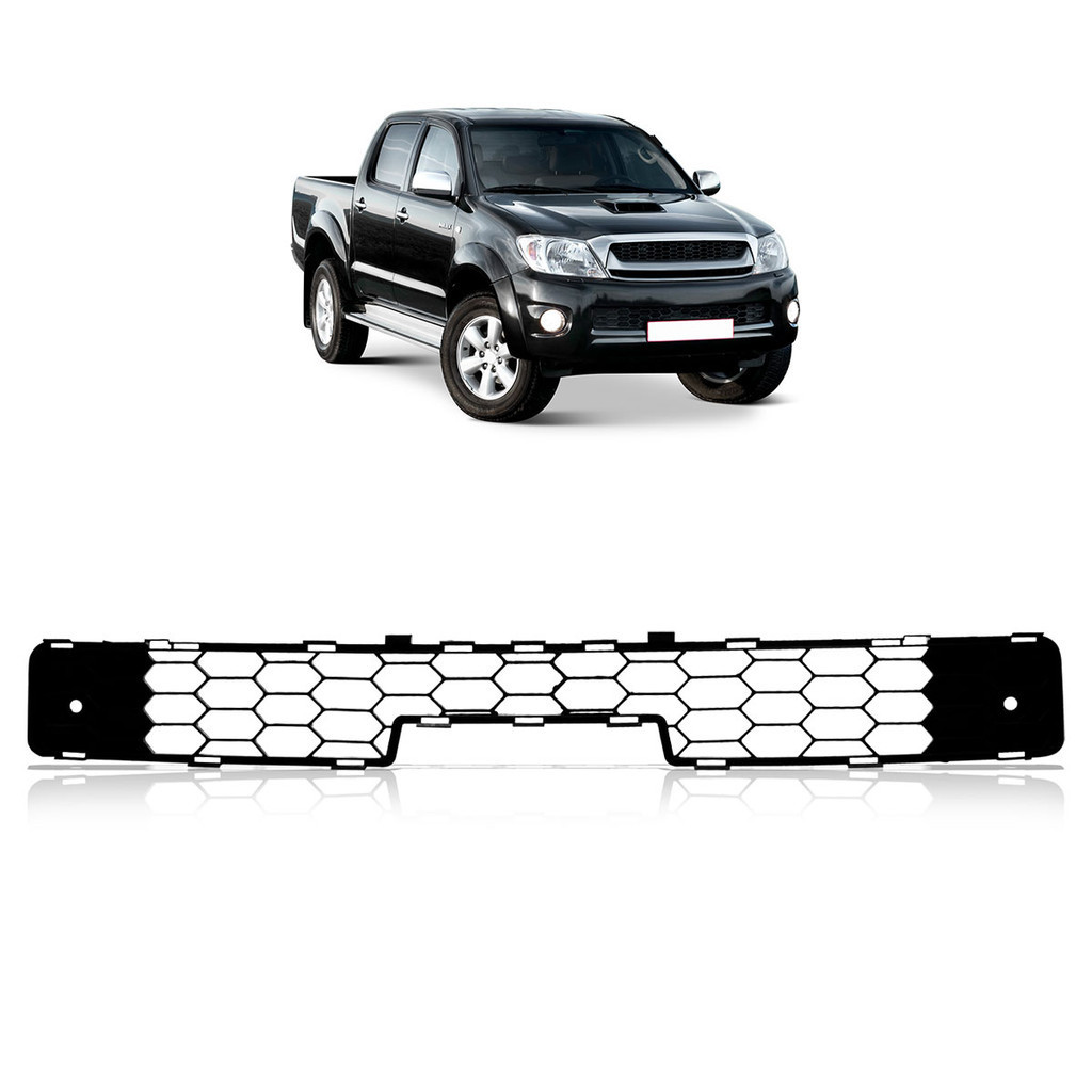 Grade Central Parachoque Dianteiro Hilux SRV 2009 2010 2011 Preto - Spare Parts and Accessories for Vehicles