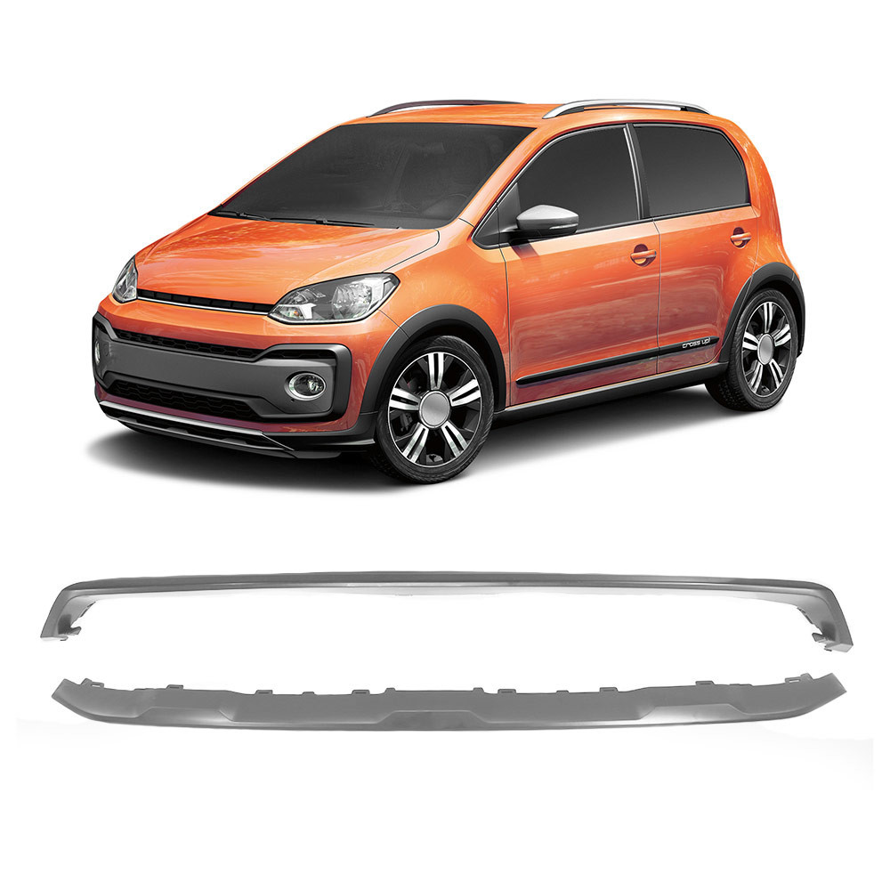 Kit Up! Cross 2018 2019 2020 2021 Aplique Inferior Superior Spoiler Parachoque Dianteiro Prata
