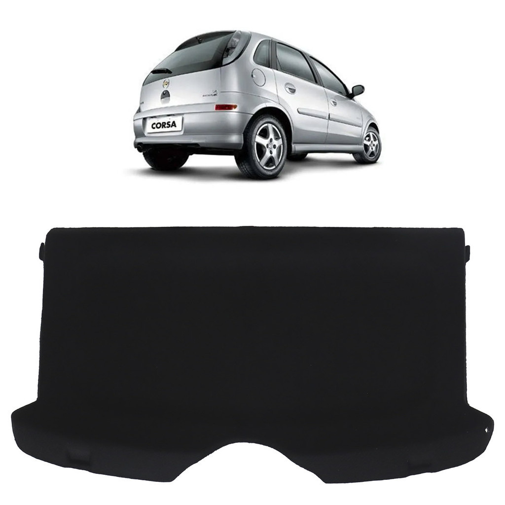 Tampão Bagagito Corsa 2003 2004 2005 2006 2007 2008 2009 4 Portas Carpete Preto em Oferta na Shopee