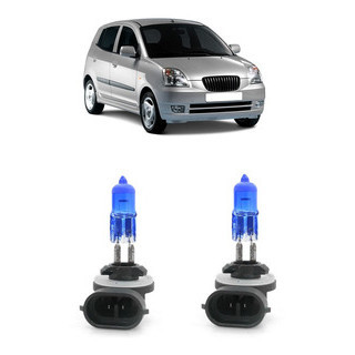 Par Lâmpada H27 Super Branca Picanto 2005 2006 2007 2008 2009 2010 2011 8500K - Spare Parts and Accessories for Vehicles