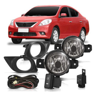 Kit Farol Milha Auxiliar Versa 2012 2013 2014 Lente Lisa Vidro em Oferta na Shopee