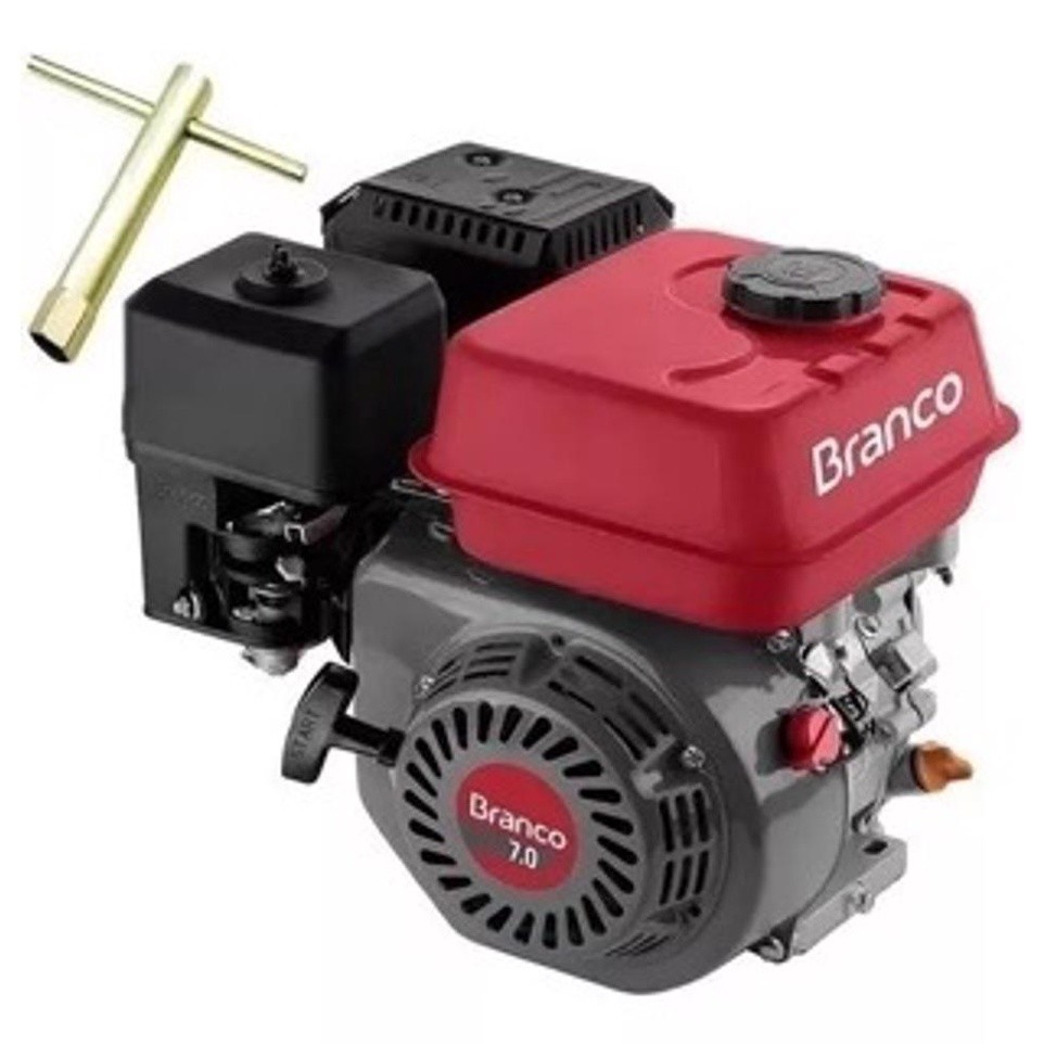 Motor Estacionário B4t 7hp Manual Gasolina Branco Com Alerta em Oferta na Shopee