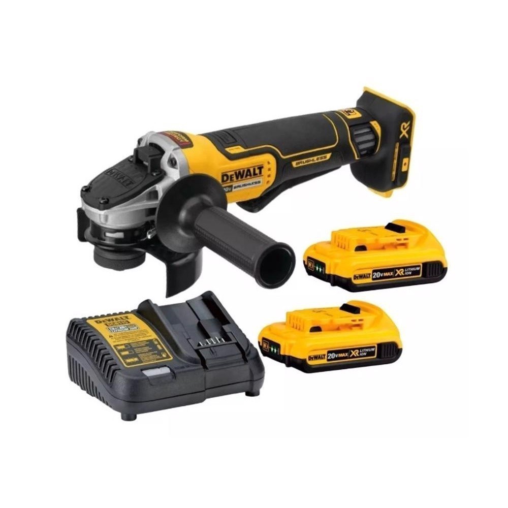 Lixadeira Esmerilhadeira Dcg413b DEWALT +  2 Baterias 2Ah + Carregador Bivolt em Oferta na Shopee