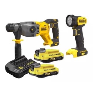 Martelete Rompedor Perf. Sbh900 STANLEY + 2 Baterias 2ah + Carregador Bivolt + Lanterna em Oferta na Shopee