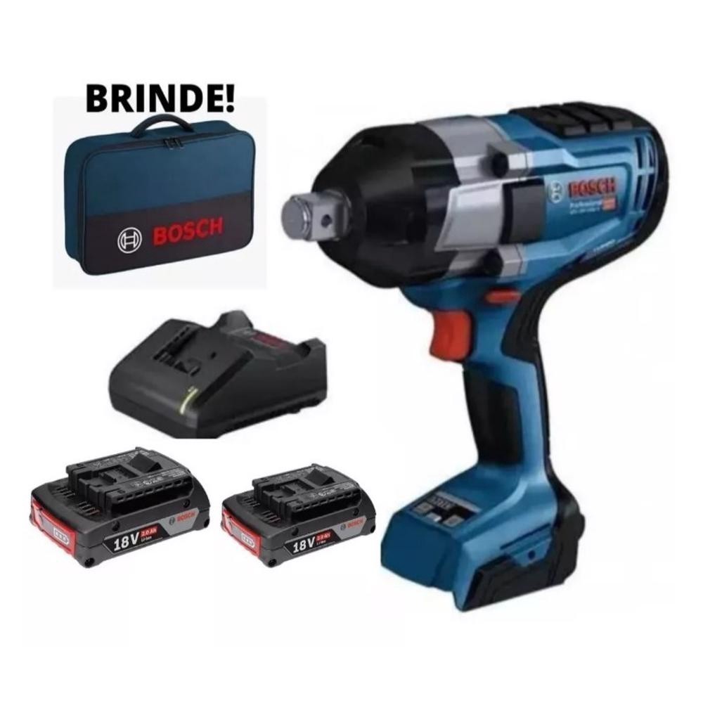 Chave De Impacto 3/4 Biturbo Gds 18v 1050h BOSCH  + 2 Baterias 2ah em Oferta na Shopee