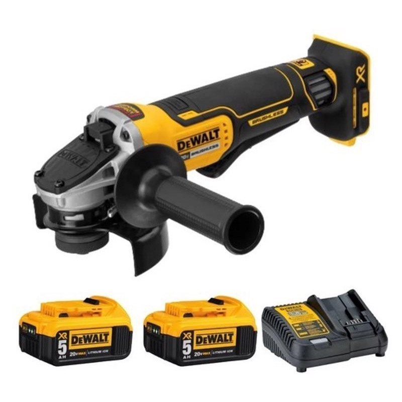 Esmerilhadeira 4-1/2 20v Dcg413b DEWALT  + 2 Baterias 5ah + Carregador Bivolt em Oferta na Shopee