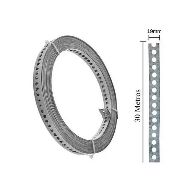Fita Perfurada De Aço 19mm X 30 Metros em Oferta na Shopee