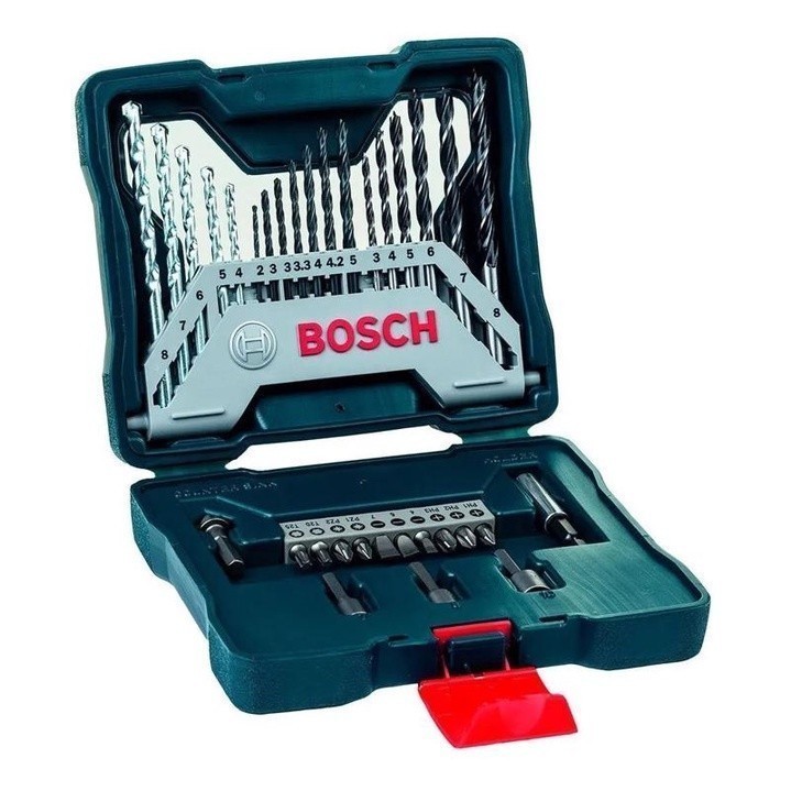 Jogo X-line Para Furar E Parafusar Com 33 Peças E Maleta Bosch - Home & Living