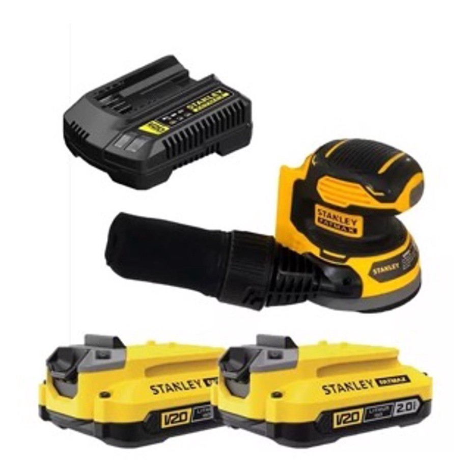 Lixadeira Roto Orbital Scs220 STANLEY + 2 Baterias 2ah + Carregador Bivolt em Oferta na Shopee