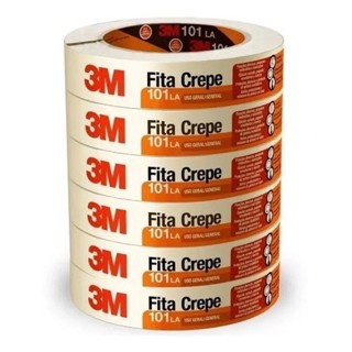 Fita Crepe Com 6 Rolos Para Uso Geral 18mm X 50m 3m