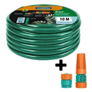 Mangueira De Jardim Flex Tramontina 10m Flexível 3 Camadas