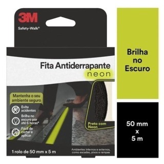 Fita Antiderrapante Neon Safety-walk Escadas 50mm X 5m 3m