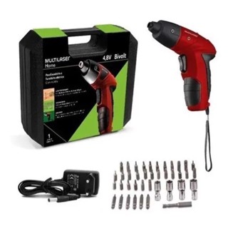 Kit Parafusadeira Elétrica 4,8v C/ Maleta + 44pçs Multilaser