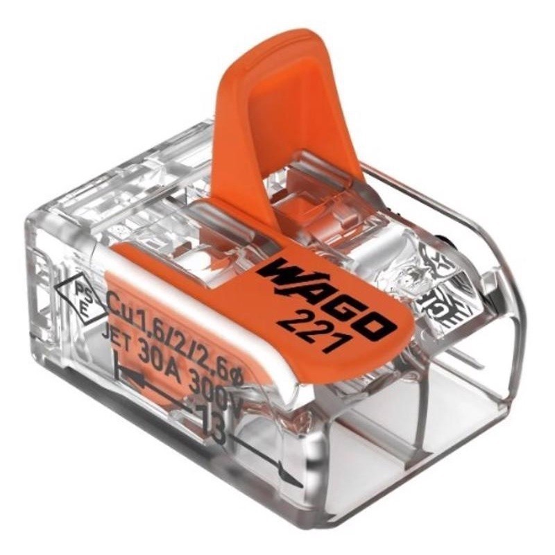 Conector Wago Chuveiro Emenda 2 Fios 221-612 - Kit 10 Pc em Oferta na Shopee