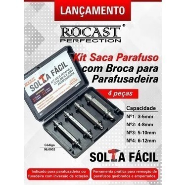 Extrator Saca Parafuso Quebrado C/ Broca P/ Parafusadeira em Oferta na Shopee