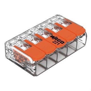 Conector Wago Compacto Emenda 5 Fios 221-415 - Kit 10 Pcs
