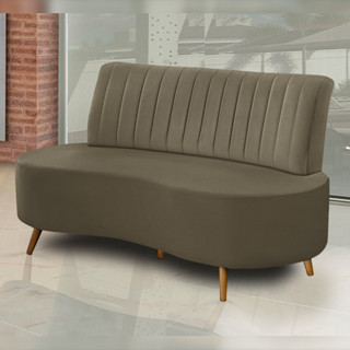 Sofá Decorativo 1,35M 2 Lugares Katara Veludo Capuccino - Gran Belo em Oferta na Shopee