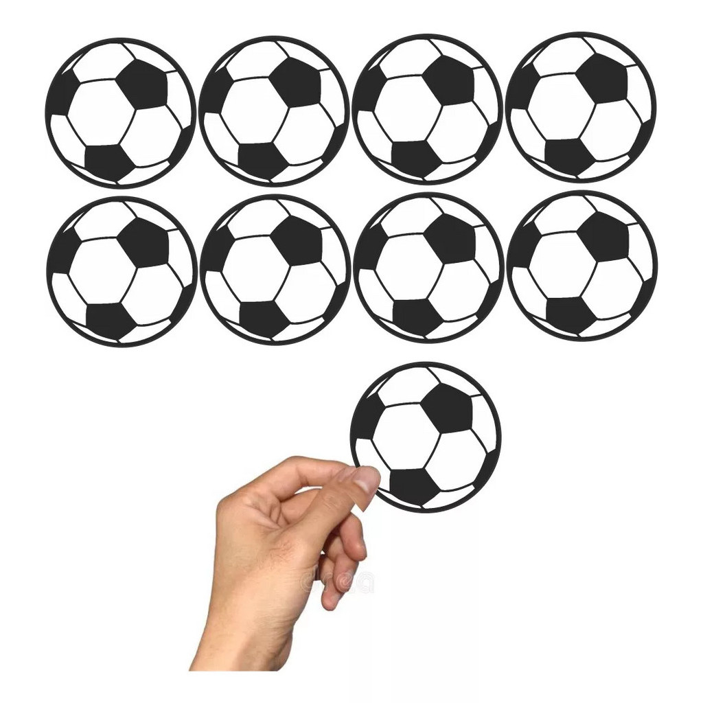 48 Adesivo Futebol Bola Time Tags 4,5 Cm Aniversario Infantil