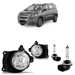 Farol Milha Auxiliar Spin 2011 2012 2013 2014 2015 2016 2017 2018 A 2020 + Par Lâmpada Halógena H27