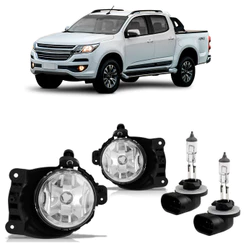Farol Milha Auxiliar S10 Trailblazer 2017 2018 2019 + Par Lâmpada Halógena H27
