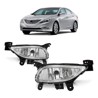 Farol Milha Auxiliar Sonata 2011 2012 2013 2014 Carcaça Preta Lente Lisa em Oferta na Shopee