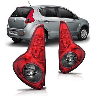 Lanterna Traseira Palio G5 Attractive Essence 2012 2013 2014 A 2017 Bicolor Carcaça Preta Lente Lisa em Oferta na Shopee