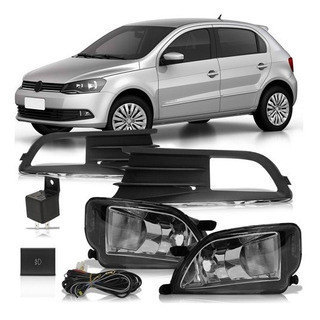 Kit Par Farol de Milha Auxiliar + Par Moldura do Milha Gol G6 2012 2013 2014 2015 2016 em Oferta na Shopee
