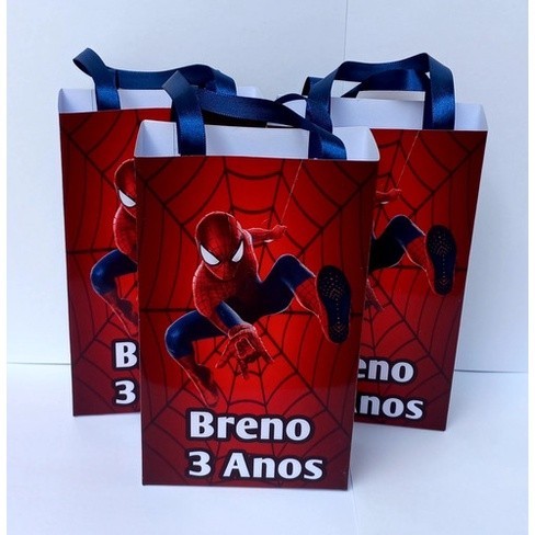 20 Sacolinha Surpresa Personalizada Tema Homem Aranha