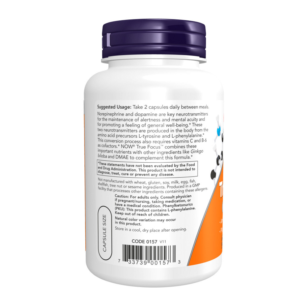 Detalhes do True Focus Now Foods 90 Cápsulas Importado