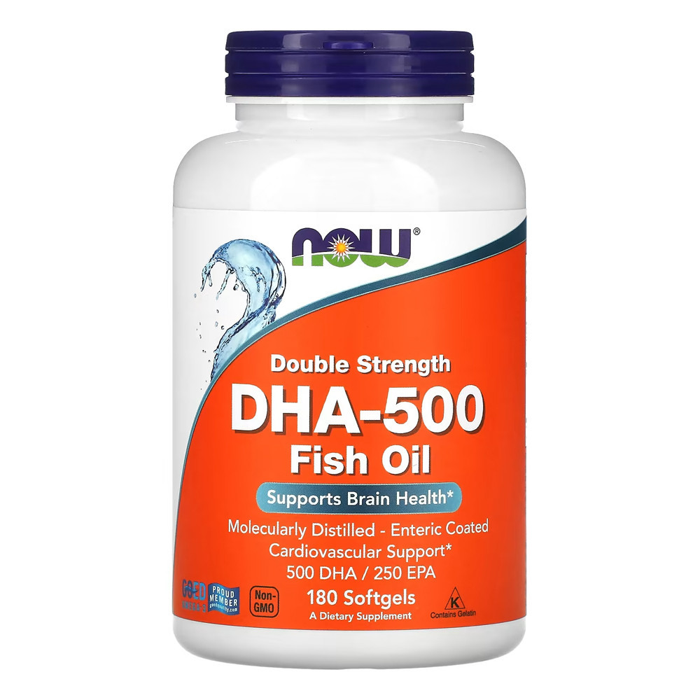 Dha Óleo de Peixe 500mg Now Foods 180 Softgels Importado em Oferta na Shopee