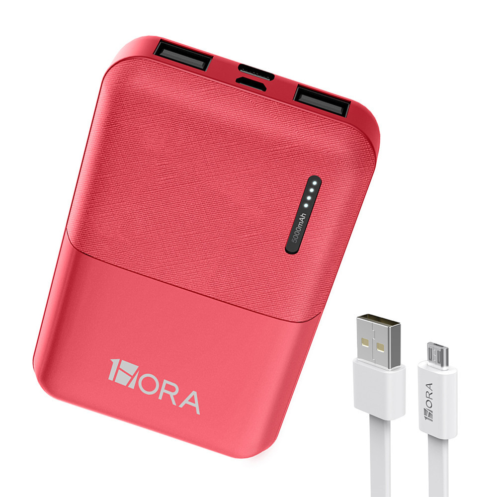 Carregador Portátil 1 Hora Power Bank 5000mAh Vermelho - Mobile & Gadgets