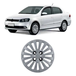 Calota Aro 14 Gol Voyage G5 G6 2014 Prata Parafuso Cubo Alto