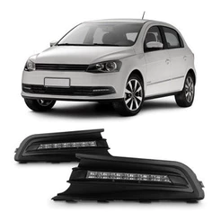 Par Moldura Grade do Milha Daylight Gol Voyage 2013 2014 2015 2016 LED