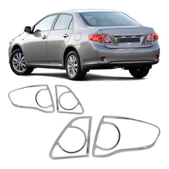Kit Aro Moldura Lanterna Traseira Corolla 2009 2010 2011 Cromado