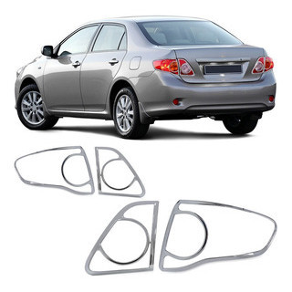 Kit Aro Moldura Lanterna Traseira Corolla 2009 2010 2011 Cromado em Oferta na Shopee