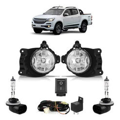 Kit Farol Milha Auxiliar Completo + Par Lâmpada H27 S10 2016 2017 2018 2019