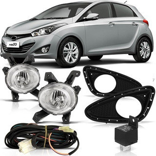 Kit Farol Milha Auxiliar HB20 2012 2013 2014 2015 HB20S Botão Modelo Universal