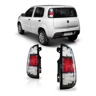 Par Lanterna Traseira Uno Way Vivace Attractive 2011 2012 2013 A 2014 Transformação para 2015 A 2020 Bicolor Cristal em Oferta na Shopee