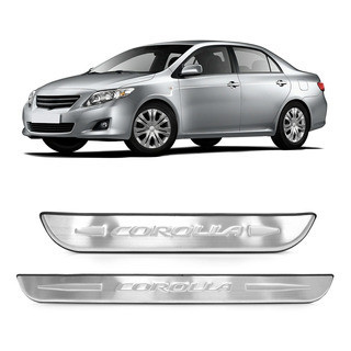 Soleira Personalizada Corolla 2009 2010 2011 2012 2013 2014 Aço Inox Escovado sem Led 4 Peças - Spare Parts and Accessories for Vehicles