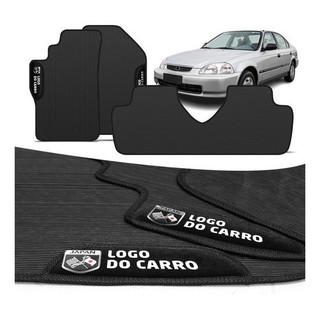 Jogo Tapetes Pvc Compatível Civic 91 A 06 Logo Bordado 3 Pçs em Oferta na Shopee