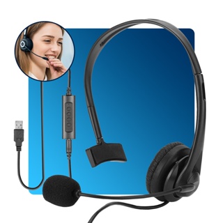 fone de ouvido headset com microfone flexível callcenter telemarketing microfone 360°ambos os lados em Oferta na Shopee