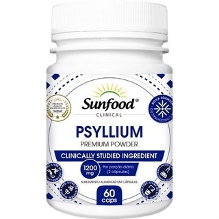 Psyllium Premium Powder 60 Cápsulas 1200mg - Sunfood